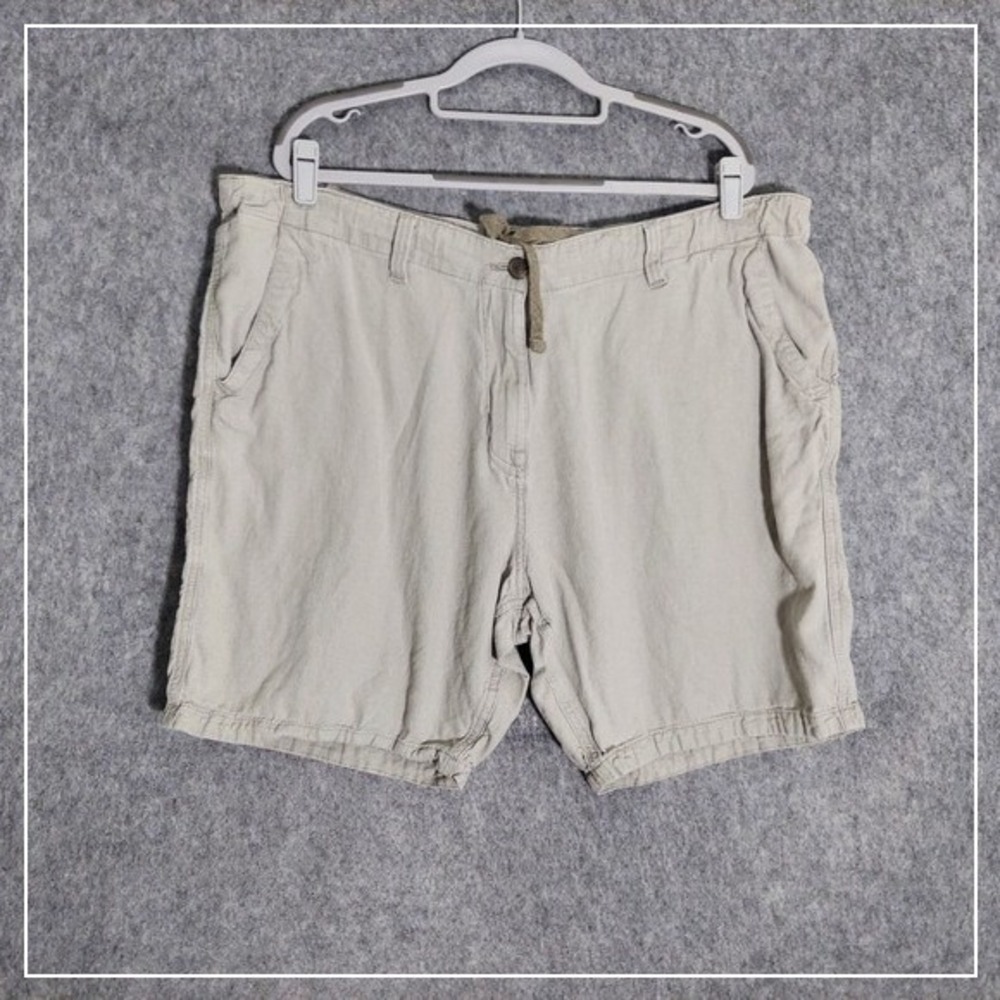 Lucky Brand Men Shorts 40 Linen Lightweight‎ Pockets Drawstring Coastal Preppy
